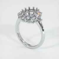 Antique Style Emerald Ring 2.20 Ct., 18K White Gold Combination Setting