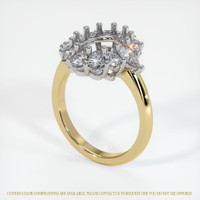 14K White & Yellow Antique Style Ring Setting Video