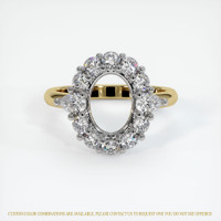 14K White & Yellow Antique Style Ring Setting Image
