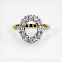 18K White & Yellow Antique Style Ring Setting Image