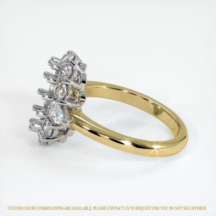18K White & Yellow Antique Style Ring Setting