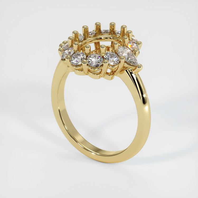 14K Yellow Gold Antique Style Ring Setting