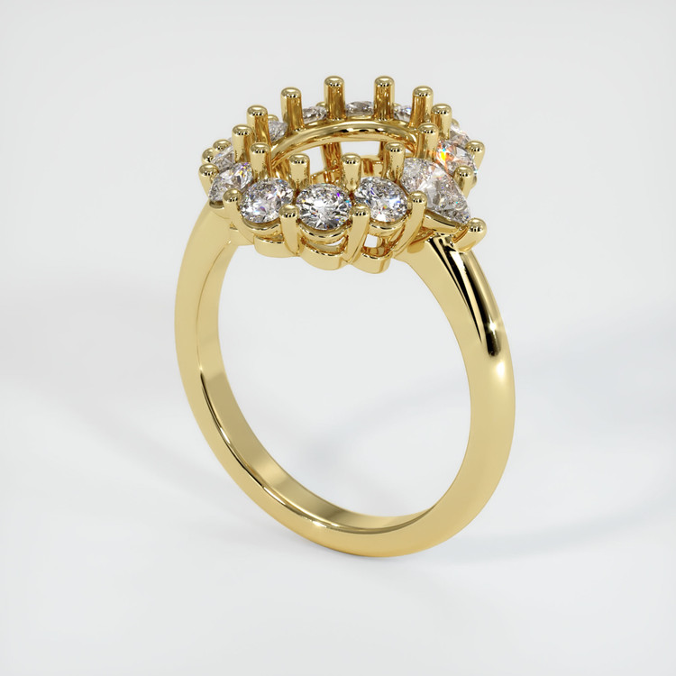 18K Yellow Gold Antique Style Ring Setting