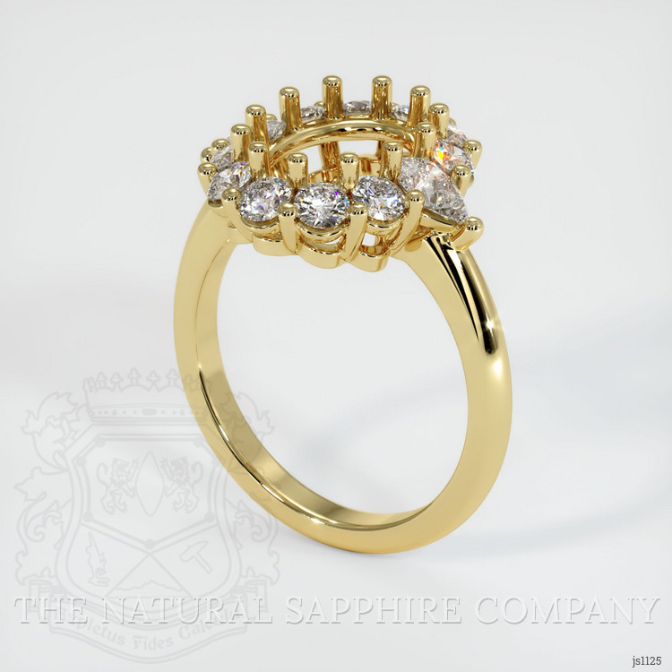 18K Yellow Gold Antique Style Ring Setting