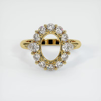 18K Yellow Gold Antique Style Ring Setting Image