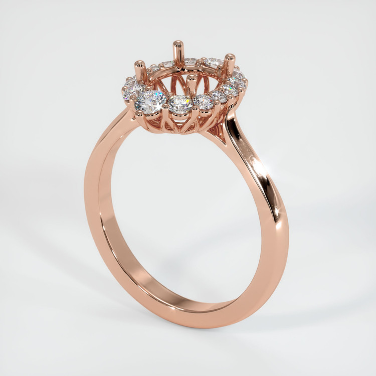 14K Rose Gold Antique Style Ring Setting