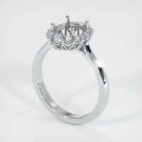 Antique Style Ruby Ring 1.48 Ct., 14K White Gold Combination Setting