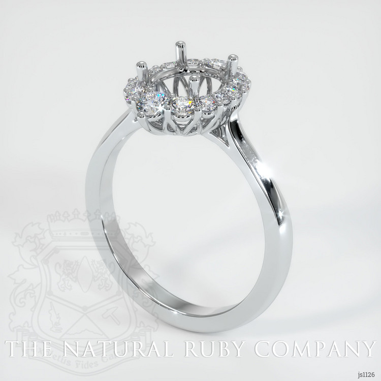 Antique Style Ruby Ring 0.63 Ct., 14K White Gold