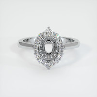 14K White Gold Antique Style Ring Setting Image