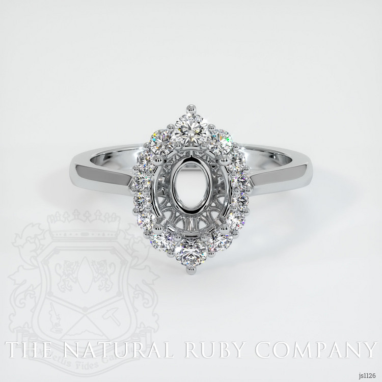 14K White Gold Antique Style Ring Setting