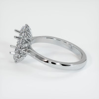 14K White Gold Antique Style Ring Setting Image