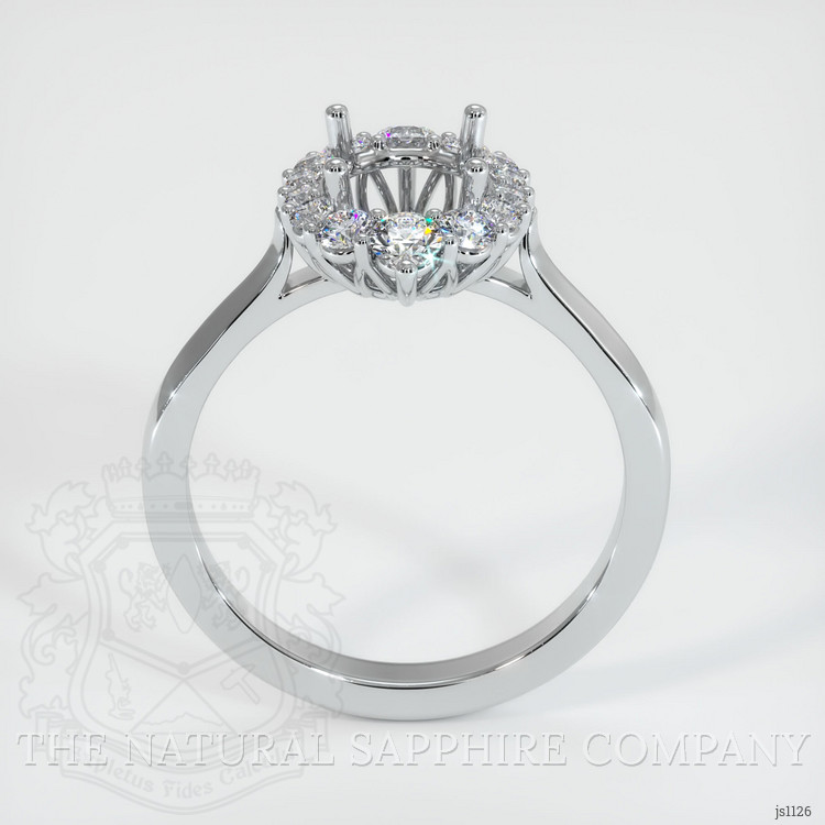 14K White Gold Antique Style Ring Setting