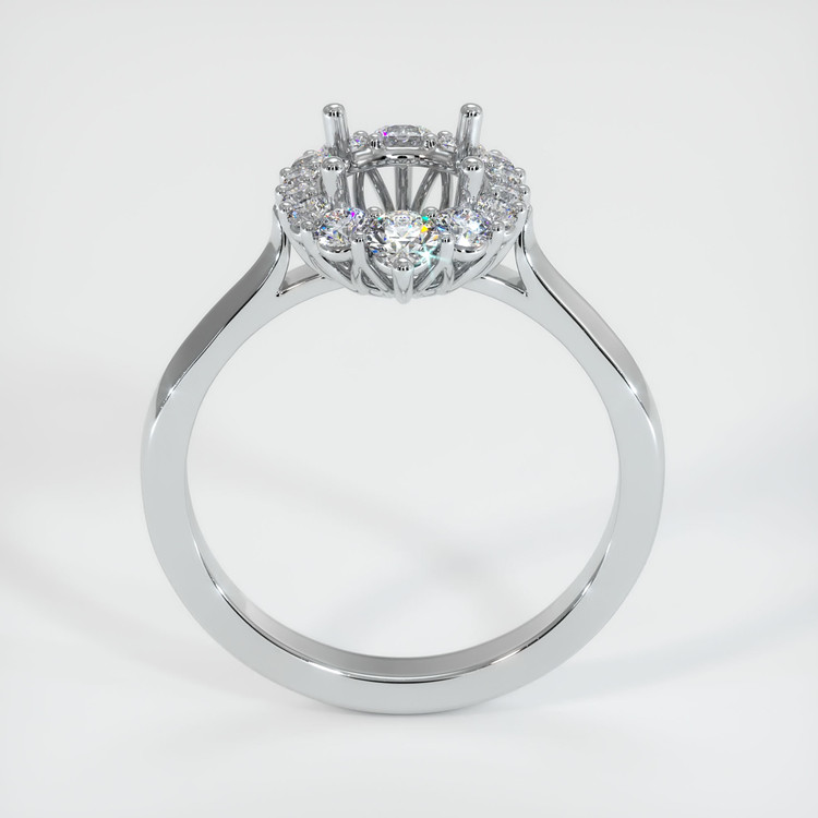 14K White Gold Antique Style Ring Setting