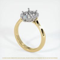 14K White & Yellow Antique Style Ring Setting Video