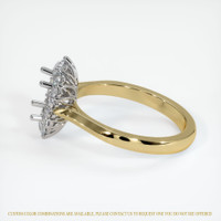 14K White & Yellow Antique Style Ring Setting Image