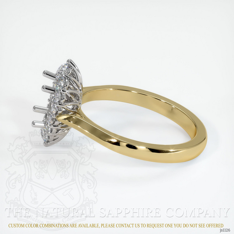 14K White & Yellow Antique Style Ring Setting