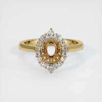 14K Yellow Gold Antique Style Ring Setting Image