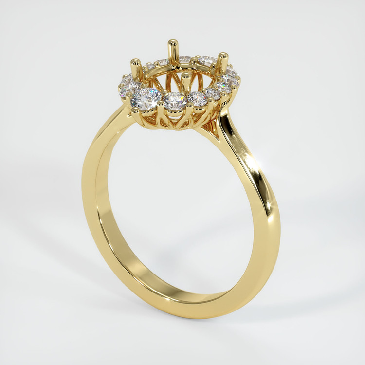 18K Yellow Gold Antique Style Ring Setting