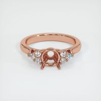 14K Rose Gold Accent Stones Ring Setting Image