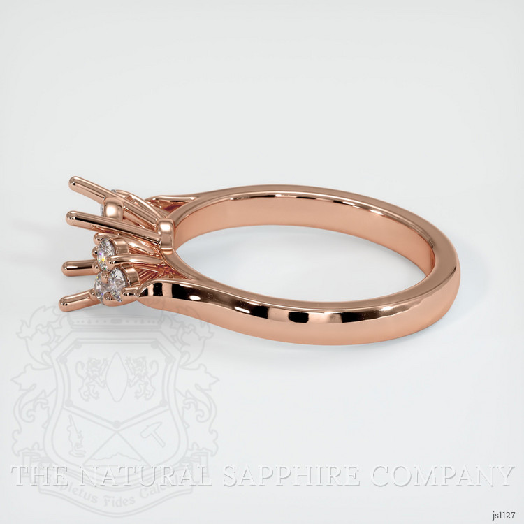 14K Rose Gold Accent Stones Ring Setting