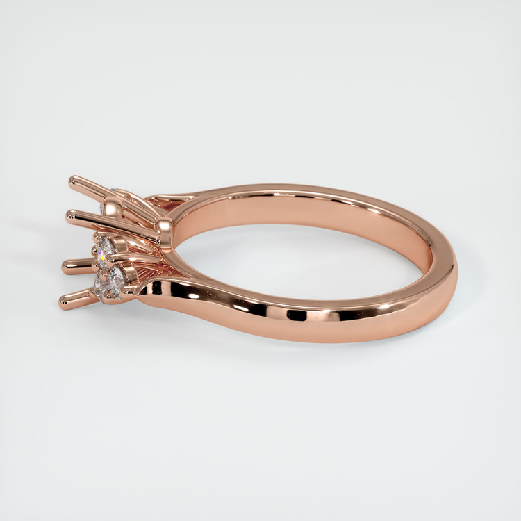 14K Rose Gold Accent Stones Ring Setting