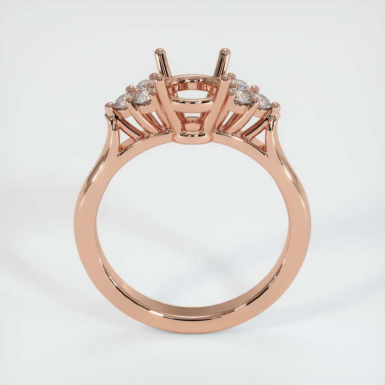 14K Rose Gold Accent Stones Ring Setting