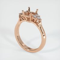 18K Rose Gold Accent Stones Ring Setting Video