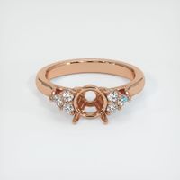 18K Rose Gold Accent Stones Ring Setting Image