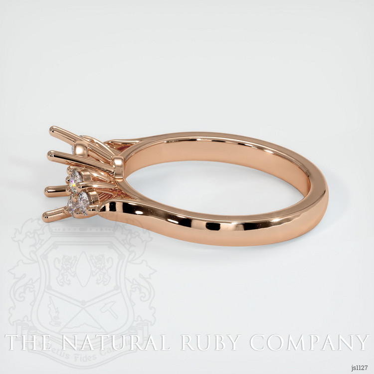 18K Rose Gold Accent Stones Ring Setting