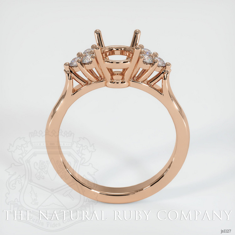 18K Rose Gold Accent Stones Ring Setting