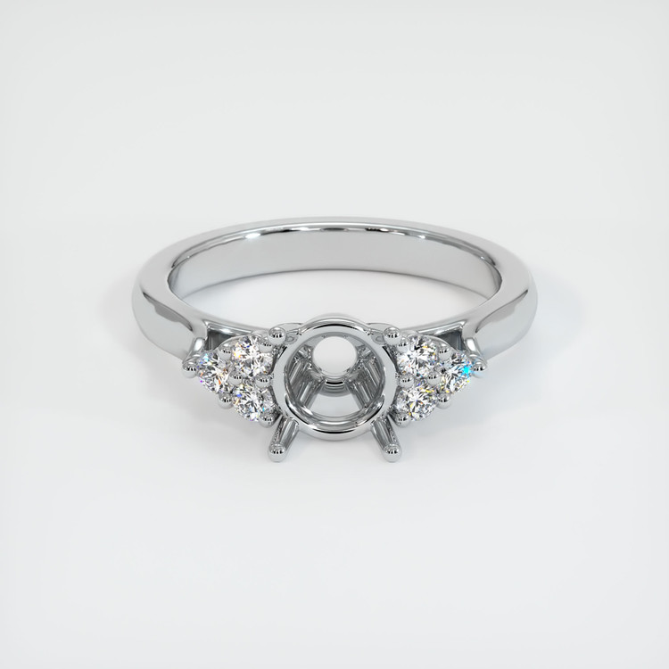 Silver Accent Stones Ring Setting