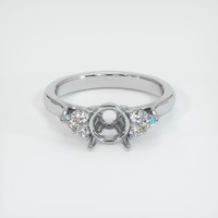 10K White Gold Accent Stones Ring Setting Image