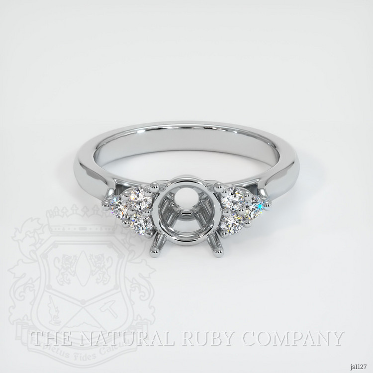 10K White Gold Accent Stones Ring Setting