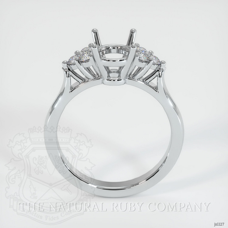 10K White Gold Accent Stones Ring Setting