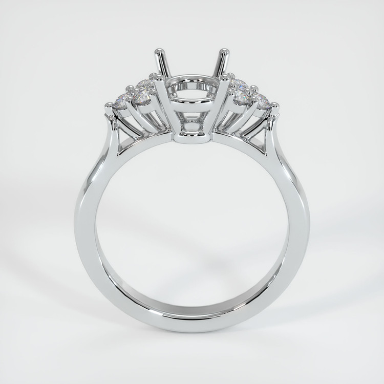 14K White Gold Accent Stones Ring Setting