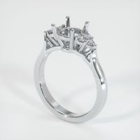 18K White Gold Accent Stones Ring Setting Video