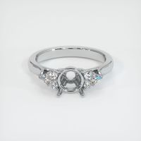 18K White Gold Accent Stones Ring Setting Image