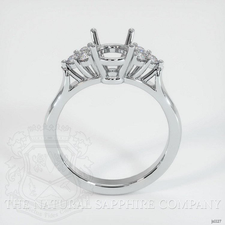 18K White Gold Accent Stones Ring Setting
