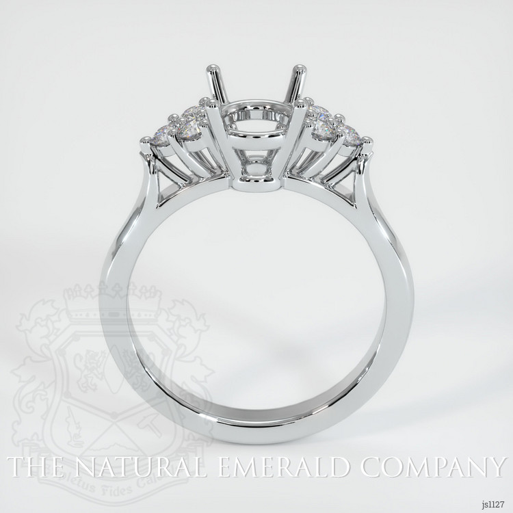 18K White Gold Accent Stones Ring Setting