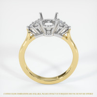 14K White & Yellow Accent Stones Ring Setting Image