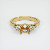 10K Yellow Gold Accent Stones Ring Setting Image