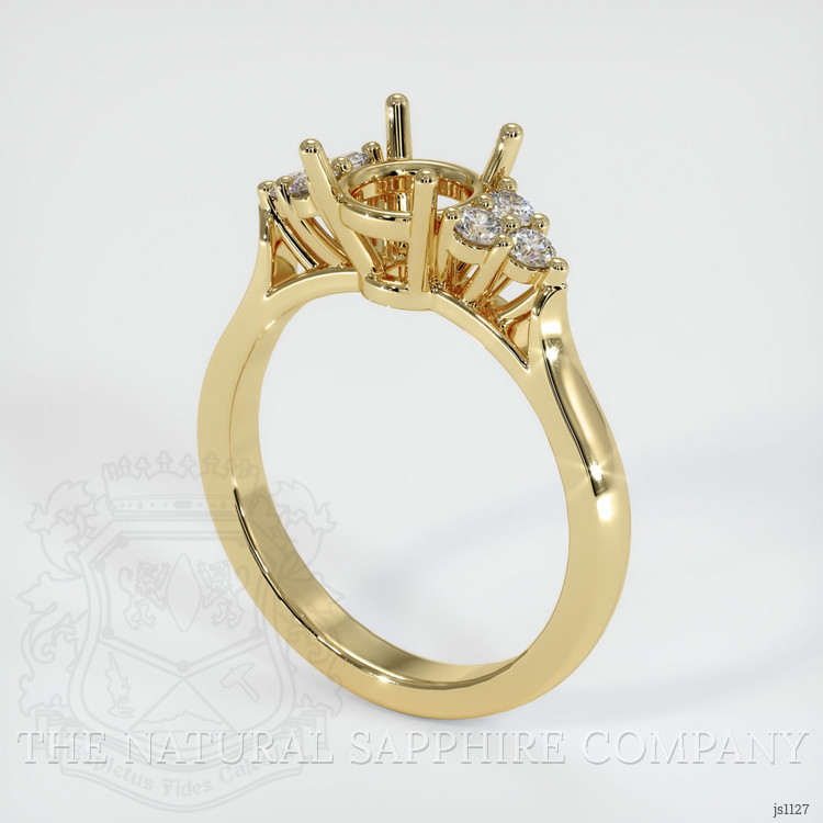 14K Yellow Gold Accent Stones Ring Setting