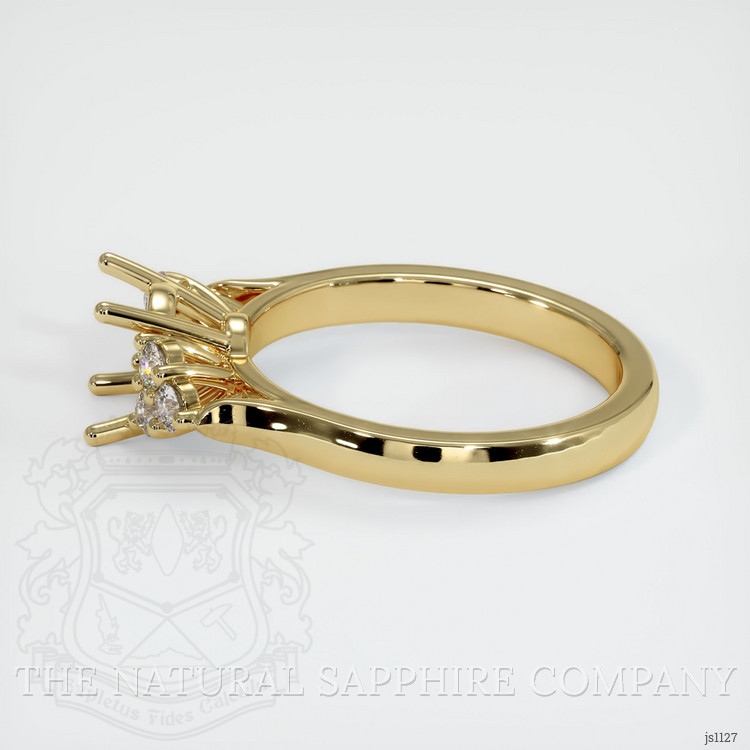 14K Yellow Gold Accent Stones Ring Setting