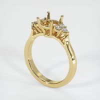 18K Yellow Gold Accent Stones Ring Setting Video