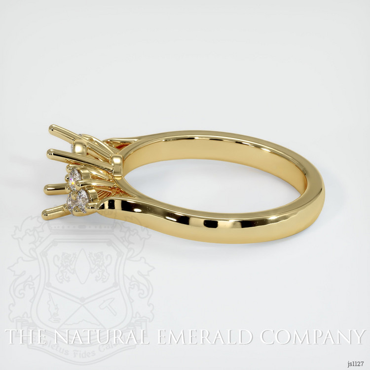 18K Yellow Gold Accent Stones Ring Setting