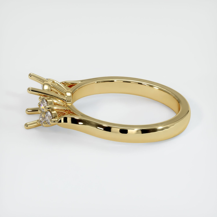 18K Yellow Gold Accent Stones Ring Setting