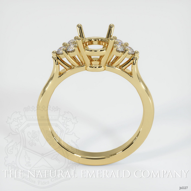 18K Yellow Gold Accent Stones Ring Setting