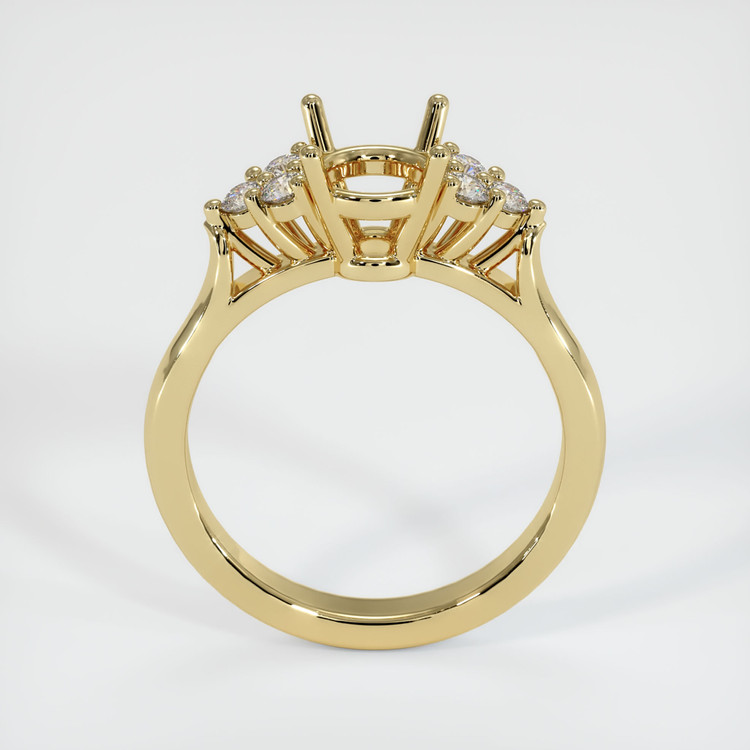 18K Yellow Gold Accent Stones Ring Setting