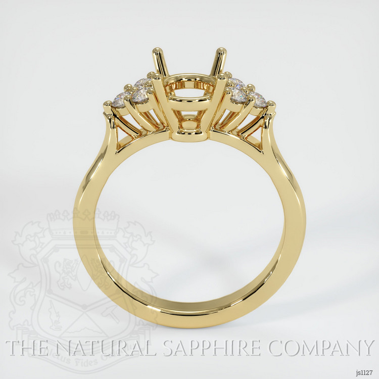 18K Yellow Gold Accent Stones Ring Setting
