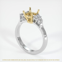 14K Yellow & White Accent Stones Ring Setting Video